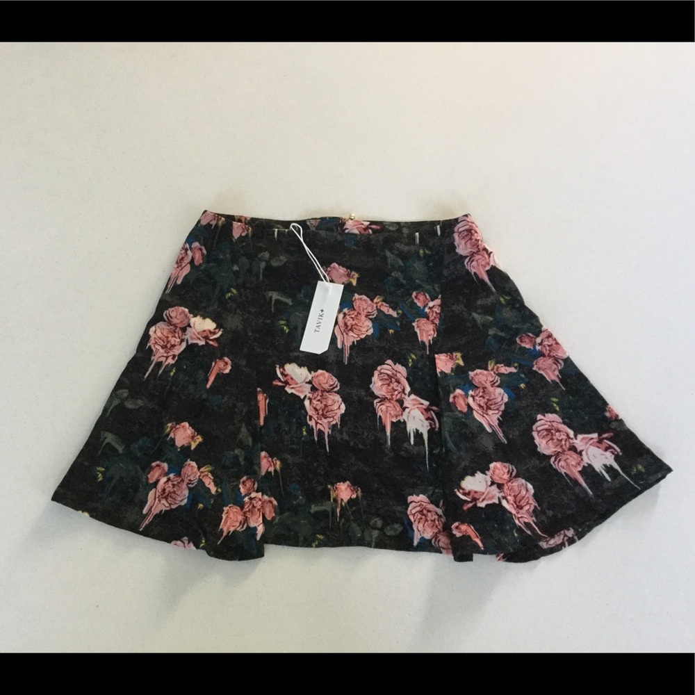 NWT TAVIK+ Chesnay skirt floral print SZ S